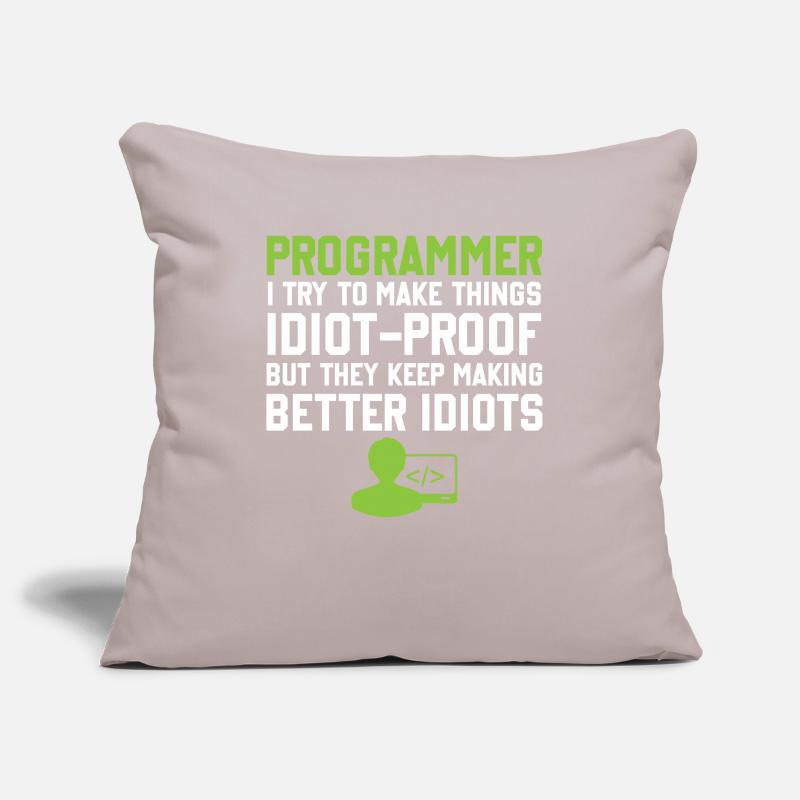 Programming Slogan Software Developer Computer Eng Sofa pillowcase 17,3'' x 17,3'' (45 x 45 cm)