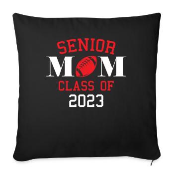 Graduation - Senior Mom Class De 2023 - Housse de coussin décorative 45 x 45 cm - noir - Devant