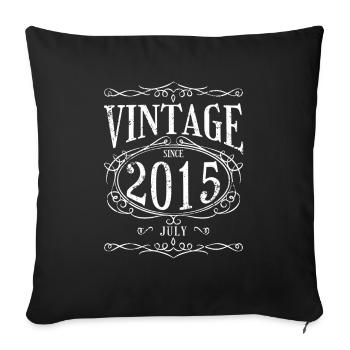 Anniversaire - Millésime depuis Juillet 2015 - Housse de coussin décorative 45 x 45 cm - noir - Devant