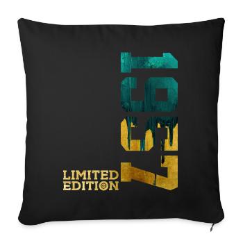 69E ANNIVERSAIRE ÉDITION LIMITÉE 1957 - Housse de coussin décorative 45 x 45 cm - noir - Devant