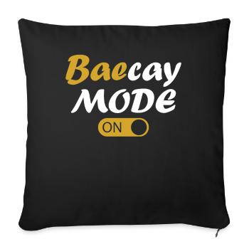 Family Vacation 2023 - Baecay Mode On - Sofa pillowcase 17,3'' x 17,3'' (45 x 45 cm) - black - Front