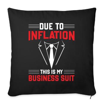 Inflation due à l’inflation Ceci est mon affaire sui - Housse de coussin décorative 45 x 45 cm - noir - Devant