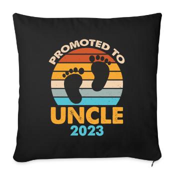 Promu à tante 2023 Retro Sunset - Housse de coussin décorative 45 x 45 cm - noir - Devant