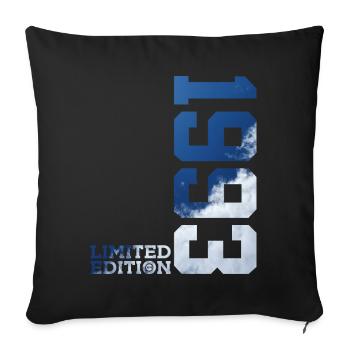LIMITED EDITION 1993 33RD BIRTHDAY - Sofa pillowcase 17,3'' x 17,3'' (45 x 45 cm) - black - Front