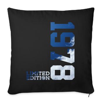 ÉDITION LIMITÉE 48E ANNIVERSAIRE 1978 - Housse de coussin décorative 45 x 45 cm - noir - Devant