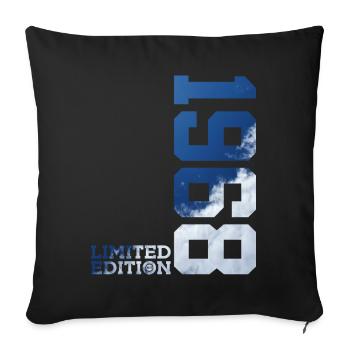 ÉDITION LIMITÉE 58E ANNIVERSAIRE 1968 - Housse de coussin décorative 45 x 45 cm - noir - Devant