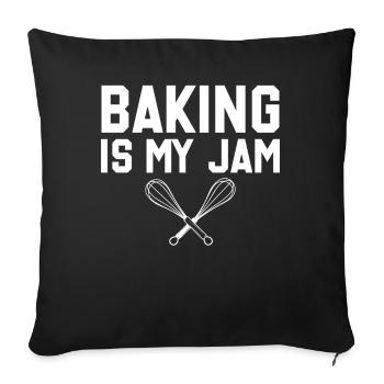 Baking Is My Jam Bread Baking - Sofakissenbezug 45 x 45 cm - Schwarz - Vorne
