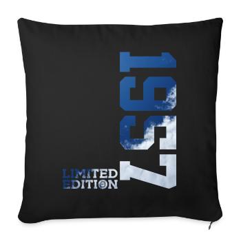 ÉDITION LIMITÉE 69E ANNIVERSAIRE 1957 - Housse de coussin décorative 45 x 45 cm - noir - Devant