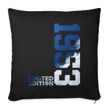 LIMITED EDITION 1953 73RD BIRTHDAY - Sofa pillowcase 17,3'' x 17,3'' (45 x 45 cm) - black - Front
