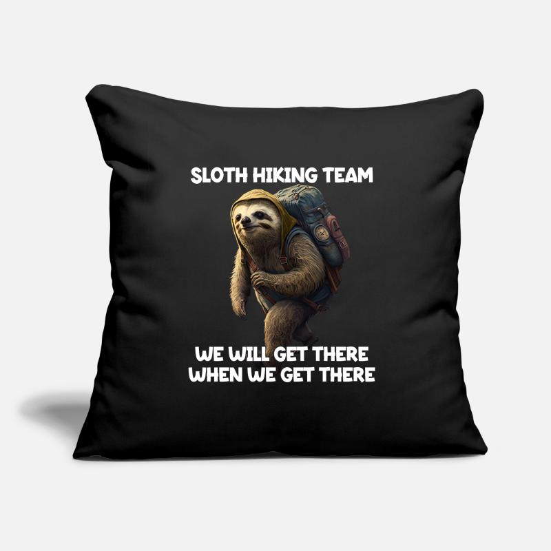 Sloth Hiking Team Wir werden es schaffen Sofakissenbezug 45 x 45 cm