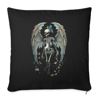 Fairy Skelett Gothic Grunge Fairycore - Sofakissenbezug 45 x 45 cm - Schwarz - Vorne