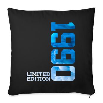 36TH BIRTHDAY LIMITED EDITION 1990 - Sofa pillowcase 17,3'' x 17,3'' (45 x 45 cm) - black - Front