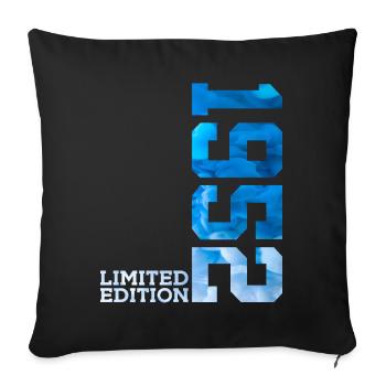 74TH BIRTHDAY LIMITED EDITION 1952 - Sofa pillowcase 17,3'' x 17,3'' (45 x 45 cm) - black - Front