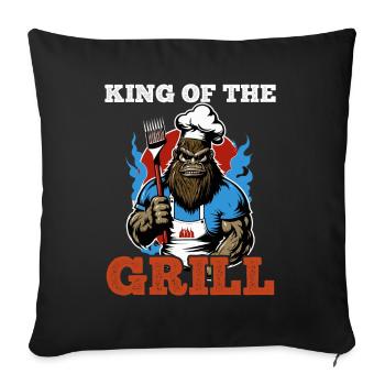 King Of The Grill - Sofa pillowcase 17,3'' x 17,3'' (45 x 45 cm) - black - Front