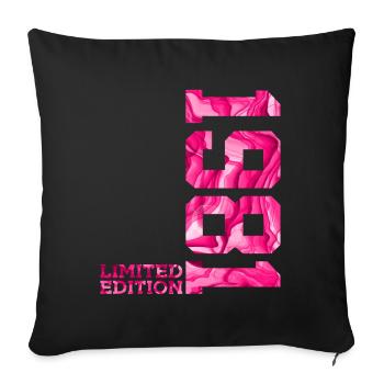 45E ANNIVERSAIRE ÉDITION LIMITÉE ROSE 1981 - Housse de coussin décorative 45 x 45 cm - noir - Devant