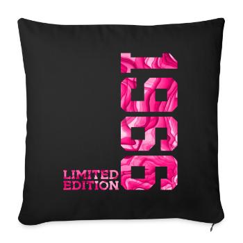 60E ANNIVERSAIRE ÉDITION LIMITÉE ROSE 1966 - Housse de coussin décorative 45 x 45 cm - noir - Devant