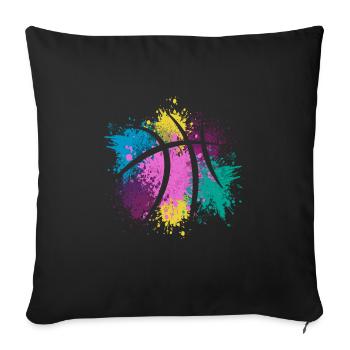 Colorful design for basketball players - Sofa pillowcase 17,3'' x 17,3'' (45 x 45 cm) - black - Front