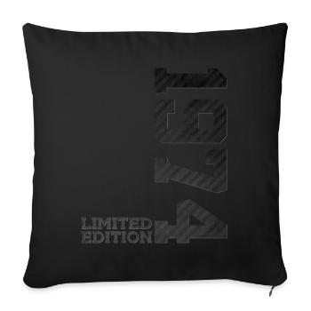 52ND BIRTHDAY LIMITED EDITION 1974 - Sofa pillowcase 17,3'' x 17,3'' (45 x 45 cm) - black - Front