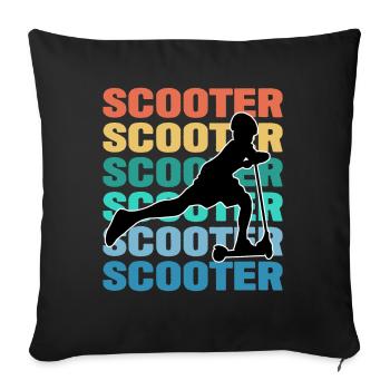 Scootering Colorful - Sofa pillowcase 17,3'' x 17,3'' (45 x 45 cm) - black - Front