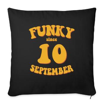 Funky Birthday: September 2010 - Flower Power - Sofa pillowcase 17,3'' x 17,3'' (45 x 45 cm) - black - Front