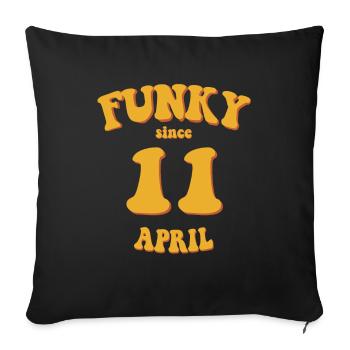 Funky Anniversaire: Avril 2011 - Flower Power - Housse de coussin décorative 45 x 45 cm - noir - Devant