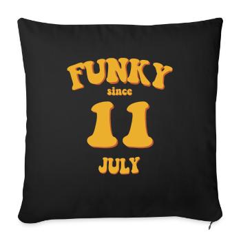 Funky Anniversaire: Juillet 2011 - Flower Power - Housse de coussin décorative 45 x 45 cm - noir - Devant