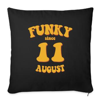Funky Anniversaire: Août 2011 - Flower Power - Housse de coussin décorative 45 x 45 cm - noir - Devant