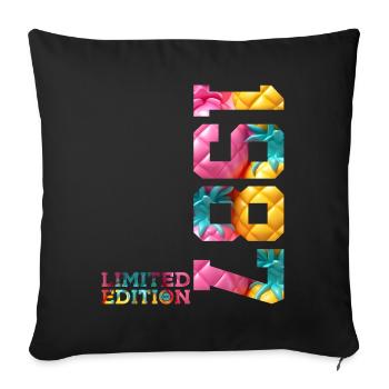 39TH BIRTHDAY LIMITED EDITION 1987 - Sofa pillowcase 17,3'' x 17,3'' (45 x 45 cm) - black - Front