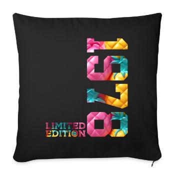 48E ANNIVERSAIRE ÉDITION LIMITÉE 1978 - Housse de coussin décorative 45 x 45 cm - noir - Devant