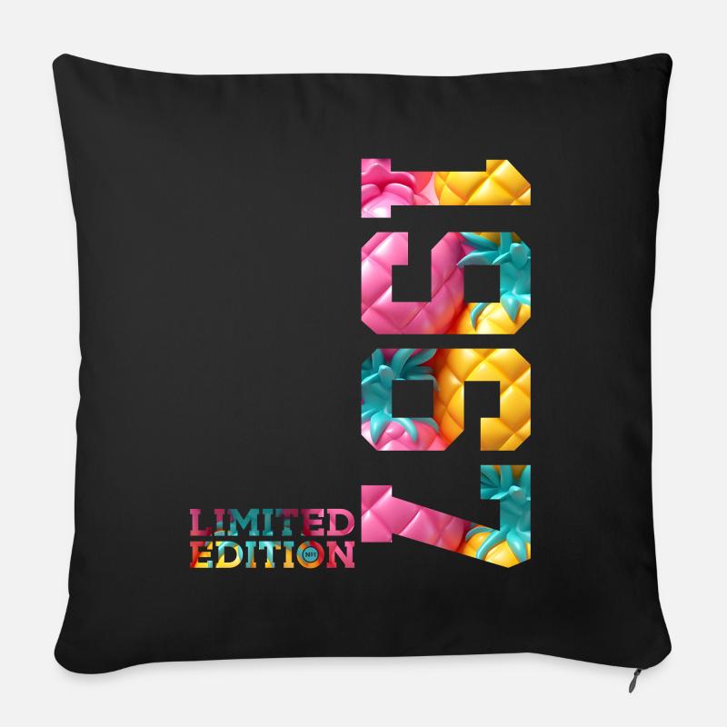 59. GEBURTSTAG LIMITED EDITION 1967 - Sofakissenbezug 45 x 45 cm - Schwarz