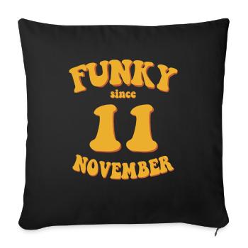 Funky Anniversaire: Novembre 2011 - Flower Power - Housse de coussin décorative 45 x 45 cm - noir - Devant