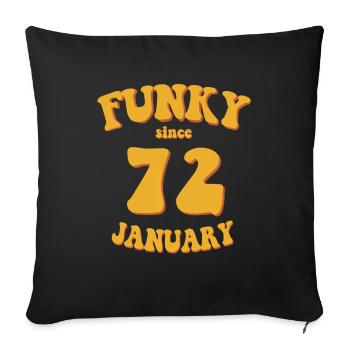 Funk, Funky, Groove, Groovy, Fleur, Puissance, Fleur - Housse de coussin décorative 45 x 45 cm - noir - Devant