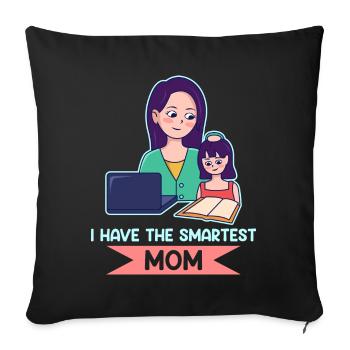 Mother's Day Daughter Design - Sofa pillowcase 17,3'' x 17,3'' (45 x 45 cm) - black - Front