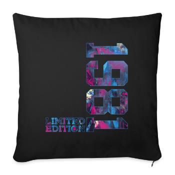 45TH BIRTHDAY 45 YEARS LIMITED EDITION 1981 - Sofa pillowcase 17,3'' x 17,3'' (45 x 45 cm) - black - Front