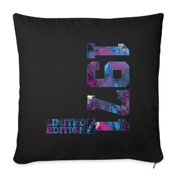 54TH BIRTHDAY 54 YEARS LIMITED EDITION 1971 - Sofa pillowcase 17,3'' x 17,3'' (45 x 45 cm) - black - Front