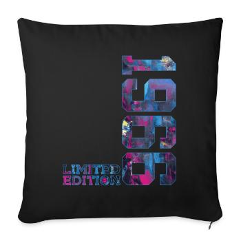 60E ANNIVERSAIRE 60 ANS ÉDITION LIMITÉE 1966 - Housse de coussin décorative 45 x 45 cm - noir - Devant
