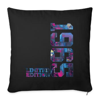 61ST BIRTHDAY 61 YEARS LIMITED EDITION 1965 - Sofa pillowcase 17,3'' x 17,3'' (45 x 45 cm) - black - Front