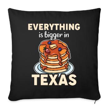 Pfannkuchen in Texas Design für stolze Texaner - Sofakissenbezug 45 x 45 cm - Schwarz - Vorne