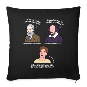 Design étudiant pour les jeunes fiers Pinoys - Housse de coussin décorative 45 x 45 cm - noir - Devant