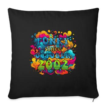 Funky Birthday: October 2002 - Psychadelic - Sofa pillowcase 17,3'' x 17,3'' (45 x 45 cm) - black - Front