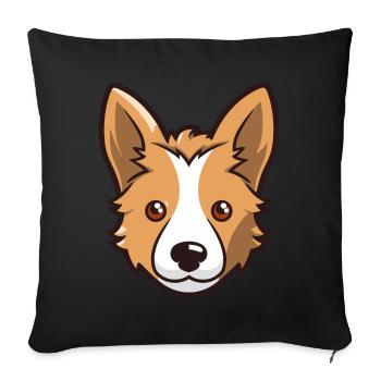 Cute dog design for dog owners - Sofa pillowcase 17,3'' x 17,3'' (45 x 45 cm) - black - Front