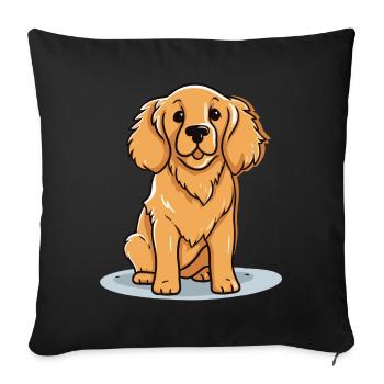 Cute dog design for dog owners - Sofa pillowcase 17,3'' x 17,3'' (45 x 45 cm) - black - Front