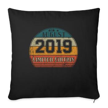 Anniversaire - Édition Limitée Août 2019 - Housse de coussin décorative 45 x 45 cm - noir - Devant