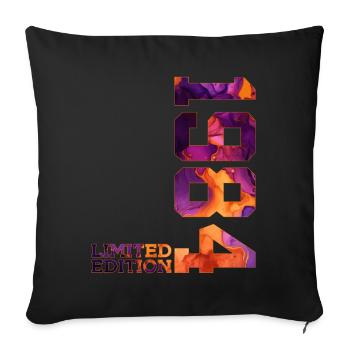 LIMITED EDITION 1984 42 YEARS 42ND BIRTHDAY - Sofa pillowcase 17,3'' x 17,3'' (45 x 45 cm) - black - Front