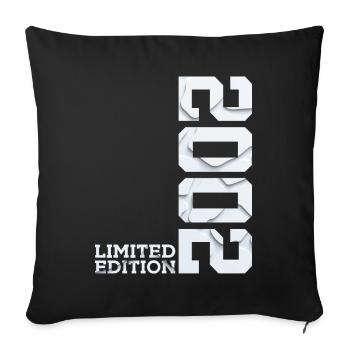 24TH BIRTHDAY LIMITED EDITION 2002 - Sofa pillowcase 17,3'' x 17,3'' (45 x 45 cm) - black - Front