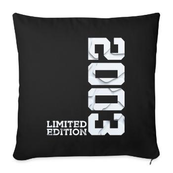 23RD BIRTHDAY LIMITED EDITION 2003 - Sofa pillowcase 17,3'' x 17,3'' (45 x 45 cm) - black - Front