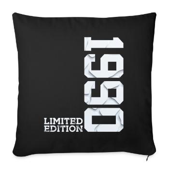 36TH BIRTHDAY LIMITED EDITION 1990 - Sofa pillowcase 17,3'' x 17,3'' (45 x 45 cm) - black - Front