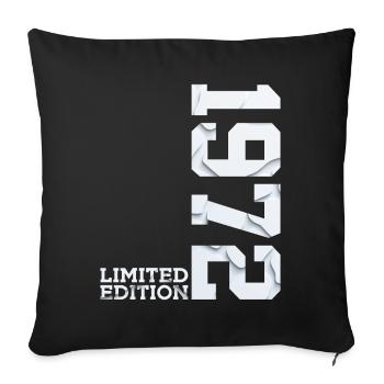 54TH BIRTHDAY LIMITED EDITION 1972 - Sofa pillowcase 17,3'' x 17,3'' (45 x 45 cm) - black - Front