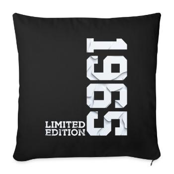 61ST BIRTHDAY LIMITED EDITION 1965 - Sofa pillowcase 17,3'' x 17,3'' (45 x 45 cm) - black - Front