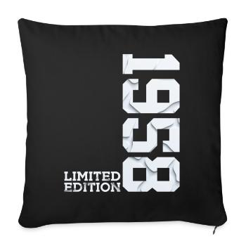 68TH BIRTHDAY LIMITED EDITION 1958 - Sofa pillowcase 17,3'' x 17,3'' (45 x 45 cm) - black - Front